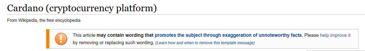 Đối thủ mới của Wikipedia xuất hiện bất chấp việc miễn cưỡng niêm yết Cardano của nó