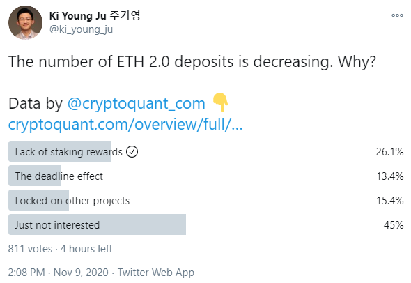 Changpeng Zhao thông báo về việc cân nhắc sẽ mua 32 ETH để hỗ trợ ETH 2.0