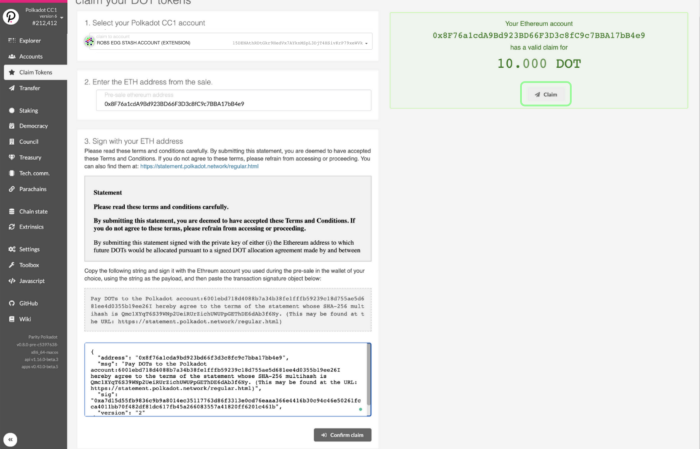 Hướng dẫn staking DOT của Polkadot