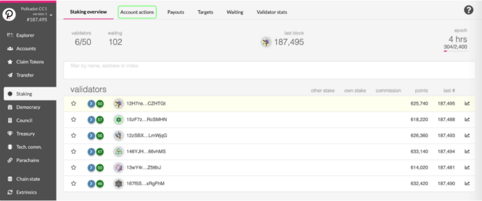 Hướng dẫn staking DOT của Polkadot