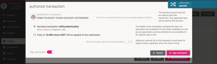 Hướng dẫn staking DOT của Polkadot