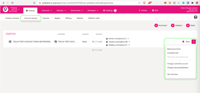 Hướng dẫn staking DOT của Polkadot