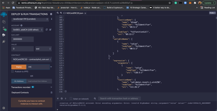 token erc 20 Ethereum