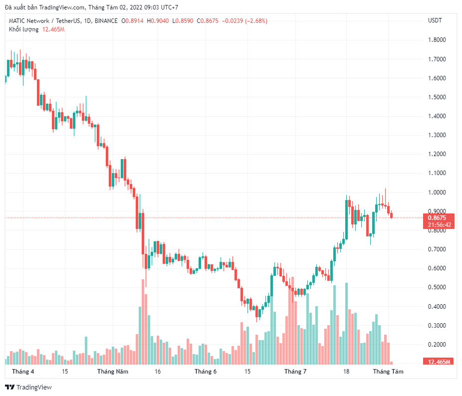Polygon tăng 83% trong một tháng