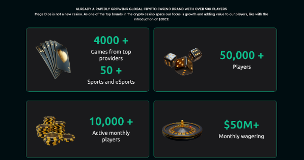 [QC] Dự án tiền điện tử mới Mega Dice (DICE) ra mắt đợt bán trước token công khai