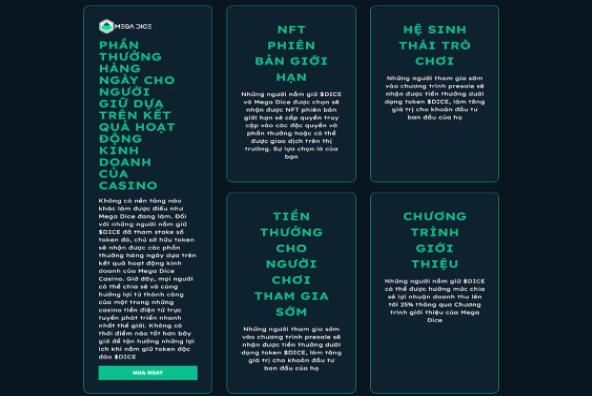 Dự án tiền điện tử mới Mega Dice (DICE) ra mắt đợt bán trước token công khai