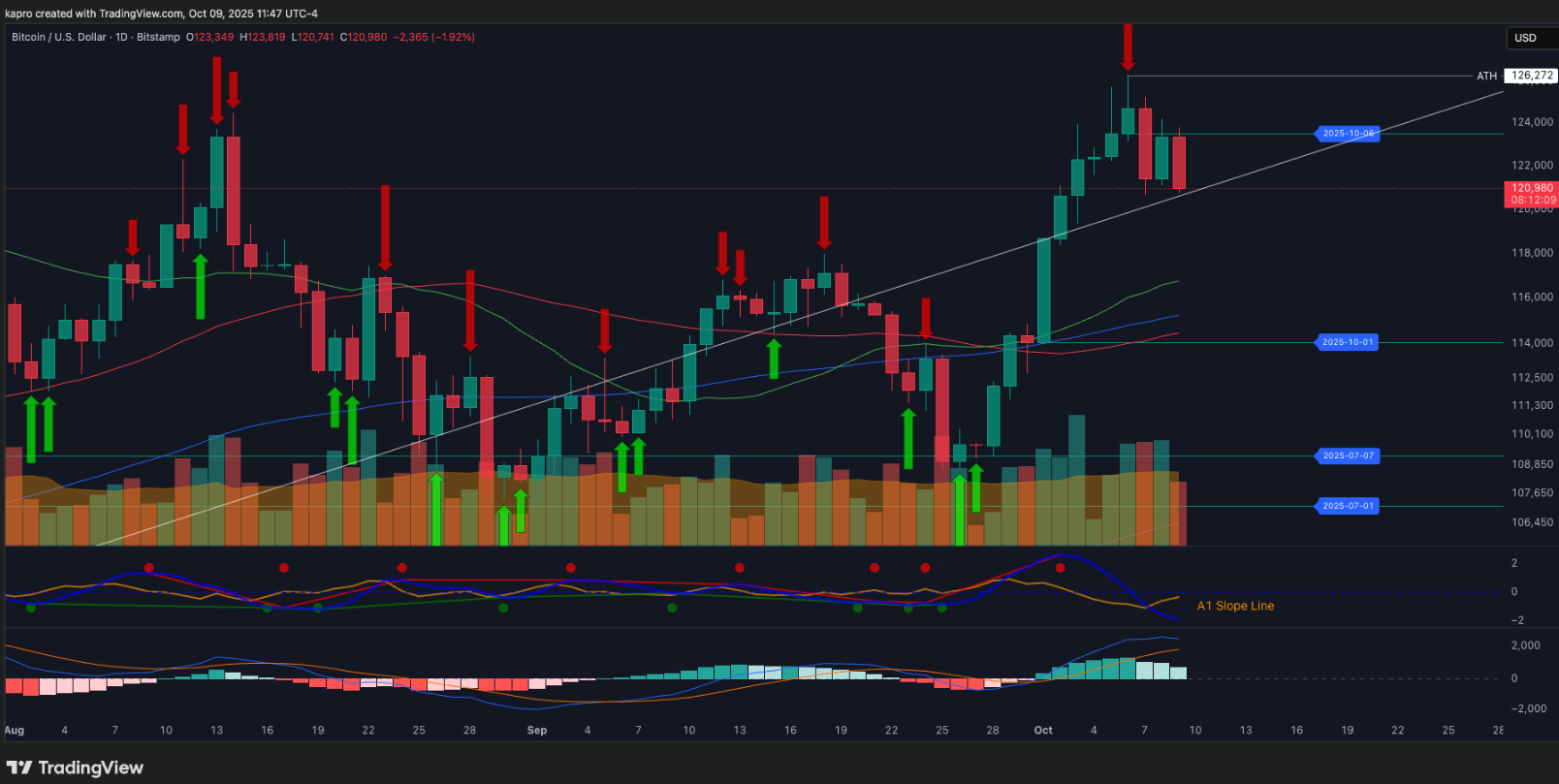 Bitcoin giảm xuống dưới 120.000 đô la