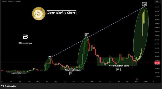 Dogecoin tăng giá lên 1 USD hay lao dốc về 0,12 US?