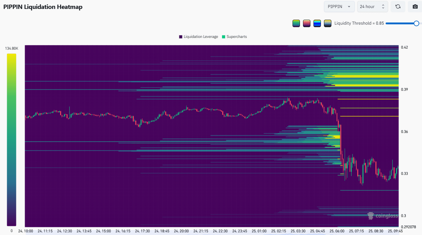 PIPPIN giảm 13%: Dòng tiền thông minh bán ra, hiện tượng long squeeze và…