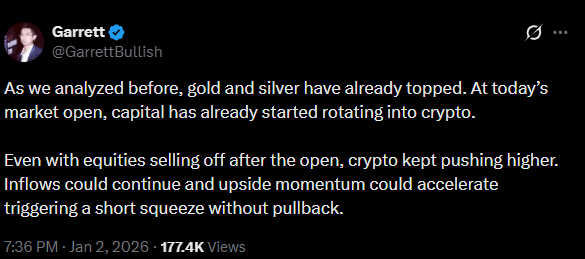 “Bạc và vàng đã đạt đỉnh” – Liệu dòng vốn sẽ chuyển sang tiền điện tử trong thời gian tới?