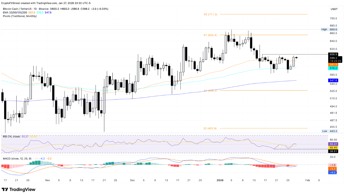 Bitcoin Cash (BCH) ghi nhận dấu hiệu tăng giá khi dòng tiền nhỏ lẻ quay lại