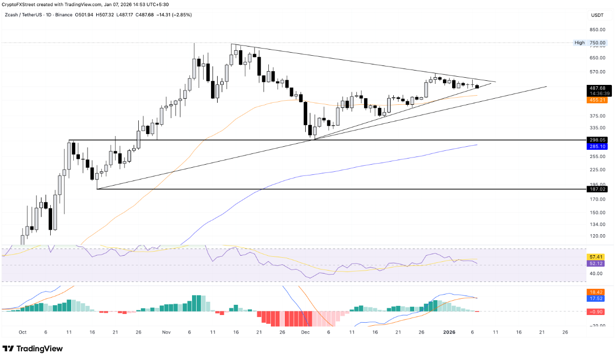 Zcash (ZEC) chịu áp lực giảm giá khi nhu cầu chững lại và niềm tin nhà đầu tư suy yếu