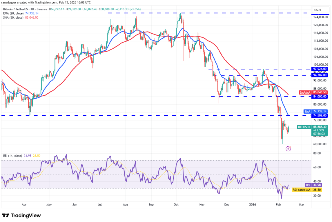 Phân tích kỹ thuật ngày 14 tháng 2: BTC, ETH, BNB, XRP, SOL, DOGE, BCH, HYPE, ADA, XMR