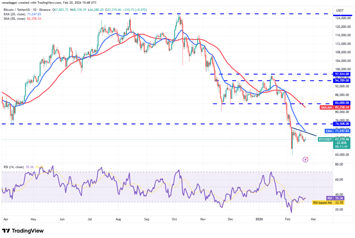 Phân tích kỹ thuật ngày 21 tháng 2: BTC, ETH, XRP, BNB, SOL, DOGE, BCH, ADA, HYPE, XMR