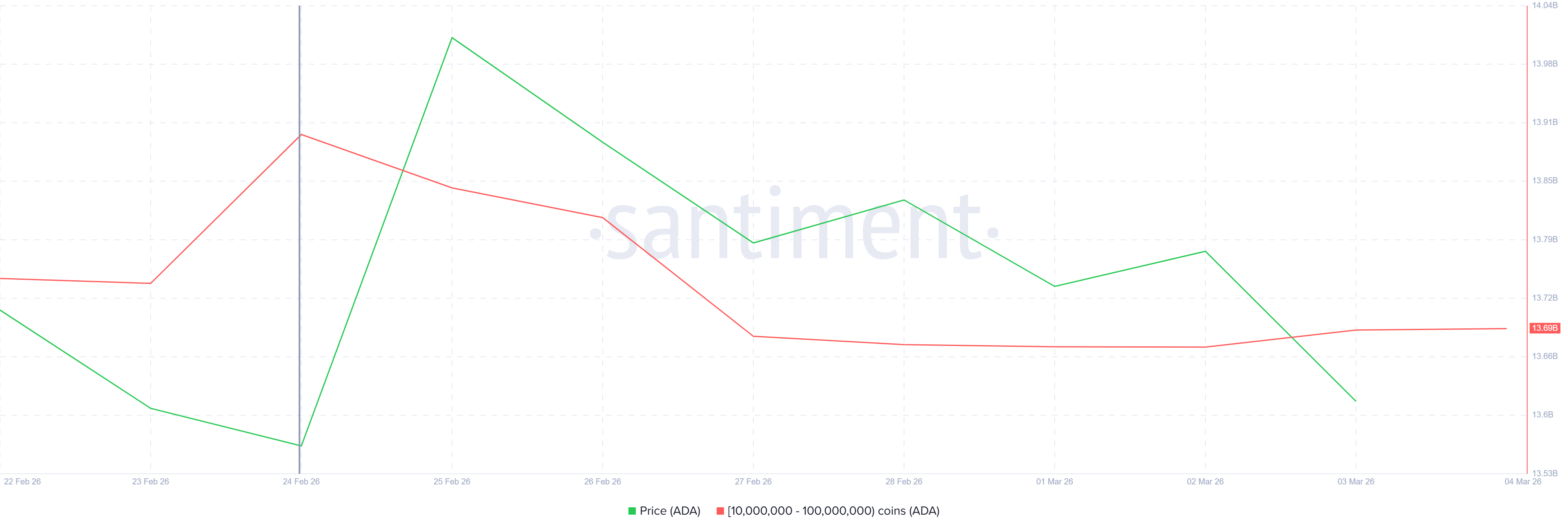 Cardano đối mặt với nguy cơ giảm 31% khi cá voi bán tháo